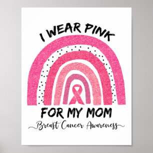 Póster Usa Rosa Para Concienciar A Mi Mamá Sobre El Cánce