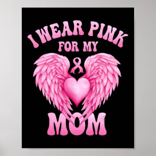 Póster Usa Rosa Para Mi Mamá Apoyo Al Cáncer De Mama P