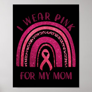 Póster Usa Rosa Para Mi Mamá Cáncer De Mama De Cinta Rosa
