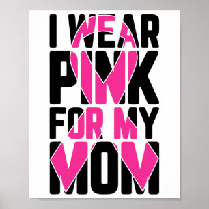 Póster Usa Rosa Para Mi Mamá Cáncer De Mama Suppo