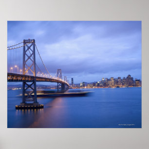 Póster USA, San Francisco, City skyline with Golden 2