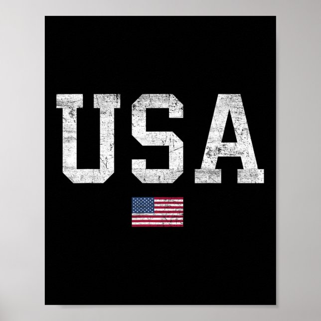 Póster Usa T Shirt Women Men Kids Patriotic American Flag (Frente)