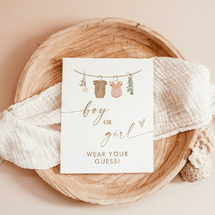 Póster Usa tu Rótulo de juego de adivinanzas, revela sexo