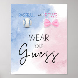 Póster Usa tu suposición de fiesta de revelar sexo