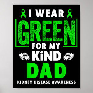 Póster Usa verde por la camiseta de papá - enfermedad ren