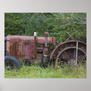 Póster USA, Vermont, MANCHESTER: Antique Farm Tractor