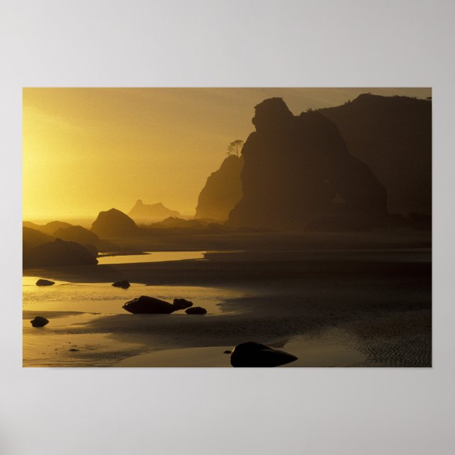Póster USA, Washington, Olympic Nat'l Park, Sunset, (Frente)