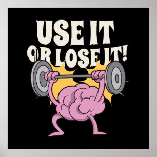 Póster Usa y entrena tu cerebro