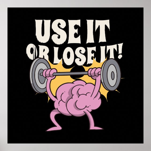 Póster Usa y entrena tu cerebro (Frente)