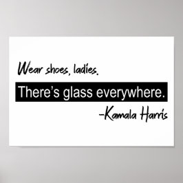 Póster Usa zapatos, damas, hay vidrio, Kamala Harris