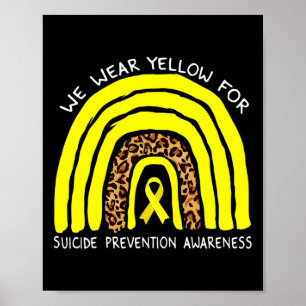 Póster Usamos Arcoiris Amarillo Para Prevenir El Suicidio