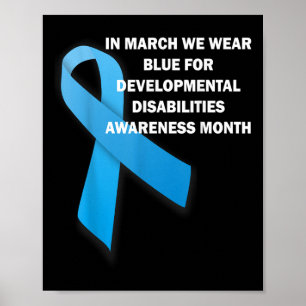 Póster Usamos Azul Para Awaren Por Discapacidades De Desa