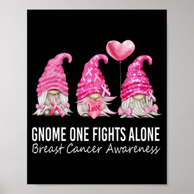 Póster Usamos Gnomías De Gnoma Rosado Conciencia Sobre El (Frente)