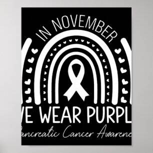 Póster Usamos Morado Conciencia Pancreática Sobre El Cánc