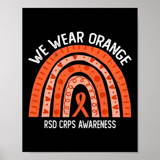 Póster Usamos Naranja Para Concienciación De RSD CRPS (Frente)