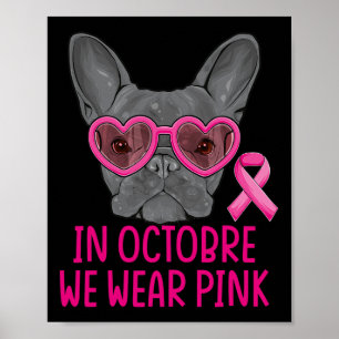 Póster Usamos Perro de Bulldog Rosado Concienciación sobr