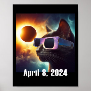 Póster Usando Gafas Solares Eclipse Colorful Pop Culture