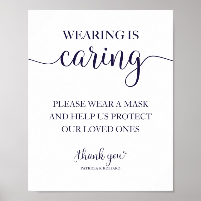 Póster Usar es cuidar usar un Rótulo de máscara (Frente)