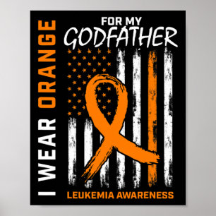 Póster Usar Naranja Para El Padrino Leukemia Sensibilizac