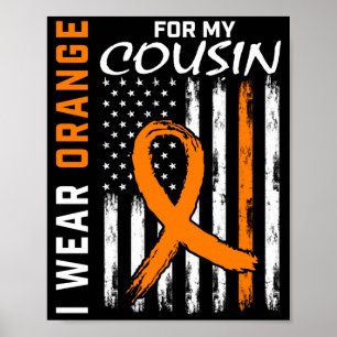 Póster Usar Naranja Para La Bandera De Concientización So