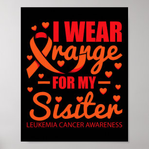 Póster Usar Naranja Para Leucemia Hermana