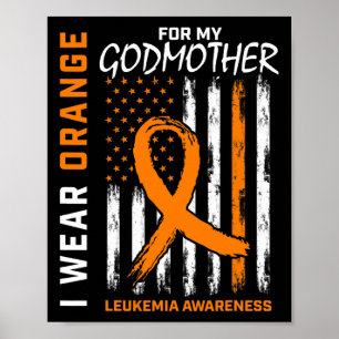 Póster Usar Naranja Para Madrina Leukemia Sensibilización