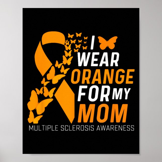 Póster Usar Naranja Para Mamás Esclerosis Múltiple (Frente)