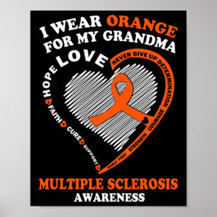 Póster Usar Naranja Para Mi Abuela Esclerosis Múltiple En
