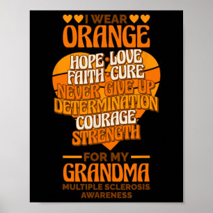 Póster Usar Naranja Para Mi Abuela Esclerosis Múltiple En