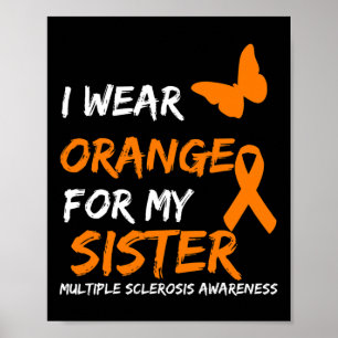 Póster Usar Naranja Para Mi Hermana Cinta De Esclerosis M
