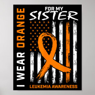 Póster Usar Naranja Para Mi Hermana Leukemia Sensibilizac
