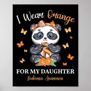 Póster Usar Naranja Para Mi Hija Leucemia Pan De Concienc