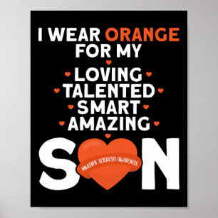 Póster Usar Naranja Para Mi Hijo Esclerosis Múltiple Awar