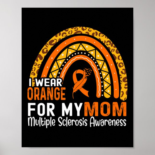 Póster Usar Naranja Para Mi Mamá Esclerosis Múltiple (Frente)