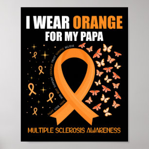 Póster Usar Naranja Para Mi Papá Awarene De Esclerosis Mú