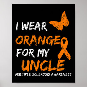 Póster Usar Naranja Para Mi Tío Cinta De Esclerosis Múlti