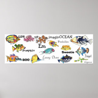 Póster Usar nuestro cartel de pescado ImagineOCEAN person