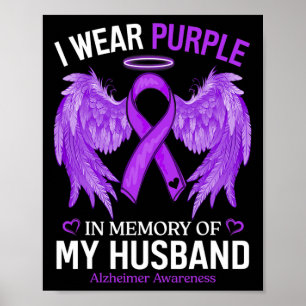 Póster Usar Púrpura En Memoria De Mi Esposo Alzheimerheim