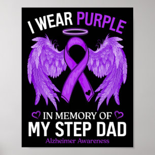 Póster Usar Púrpura En Memoria Del Paso Papá Alzheimerhei