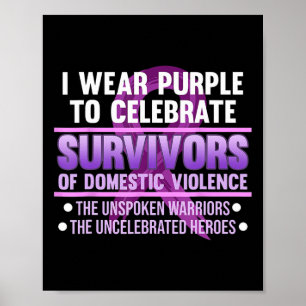 Póster Usar Púrpura Para Sobrevivientes Awarene De Violen