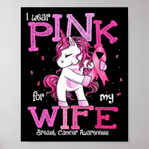 Póster Usar Rosa Para Mi Esposa Camisa Contra El Cáncer D