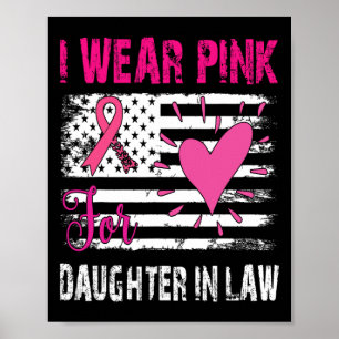 Póster Usar Rosa Por La Conciencia Del Cáncer De Mama De