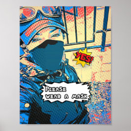 Póster Usar una máscara