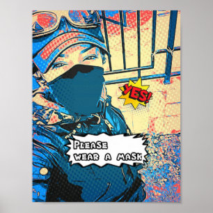 Póster Usar una máscara