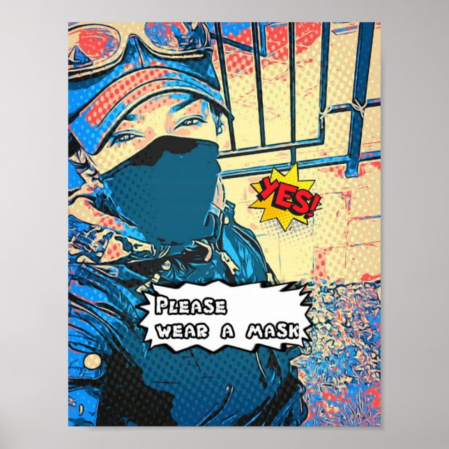 Póster Usar una máscara (Frente)