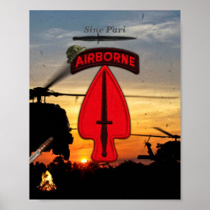 Póster USASOC Special Ops lrrps lrrp recon