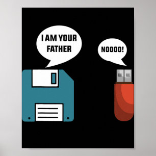 Póster USB I am Your FATHER Funny Computer Geek Nerd