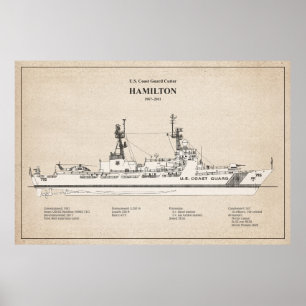 Póster USCG Cutter Hamilton whec-715 - SBD