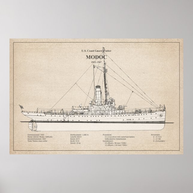 Póster USCG Cutter Modoc wpg-46 - SBD (Frente)