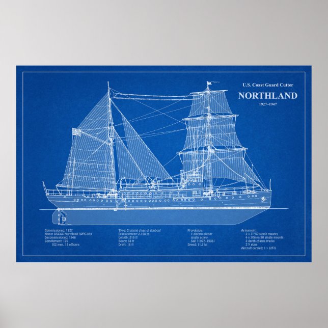 Póster USCG Cutter Northland wpg-49 - ABD (Frente)